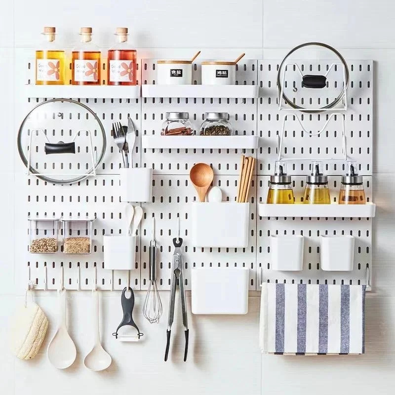 ส่งจากกรุงเทพ✨อเนกประสงค์ DIY Pegboard เพ็กบอร์ด บอร์ดแขวน บอร์ดแขวนผนัง ใช้ได้หลายสถานการณ์ กระดานแขวนของ