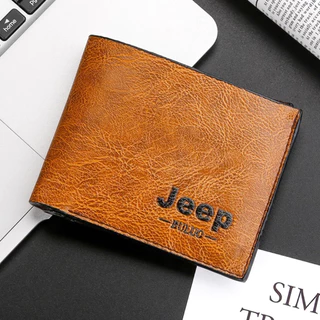 Jeep Buluo กระเป๋าตังผู้ชาย กระเป๋าสตางค์สั้น กระเป๋าใส่เหรียญ ใส่บัตร Men's wallet, PU leather coin purse, card holder