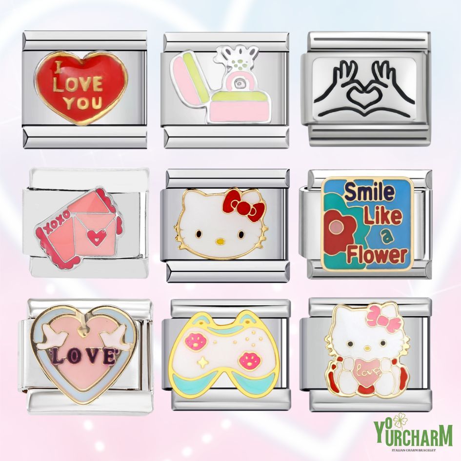 yourcharm italian charm bracelet อิตาเลี่ยนชาร์มราคาต่อ 1 ชิ้น สร้อยข้อมือเลือกลายเอง