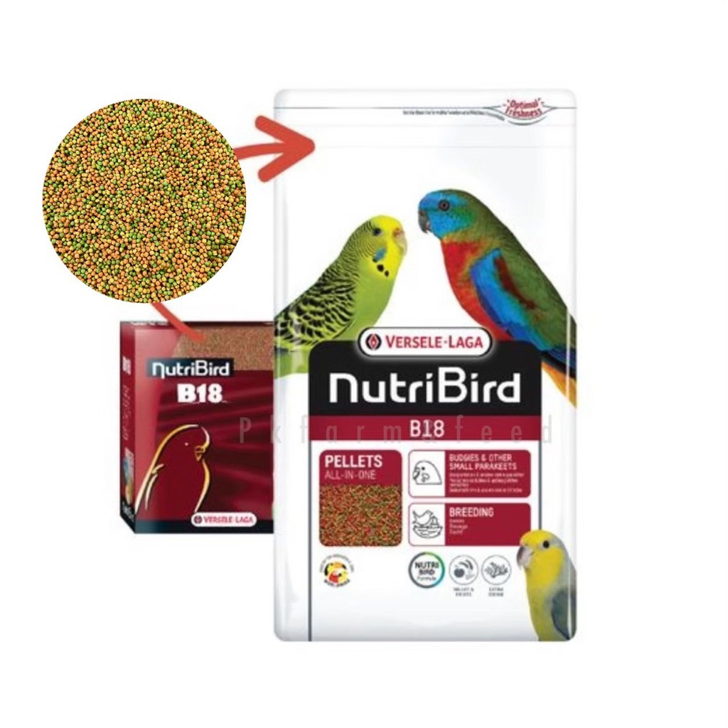 🅺🅺🅵 (10kg.) NutriBird B18 อาหารนก นูทรีเบิร์ดบี18 แพคเกจโรงงาน