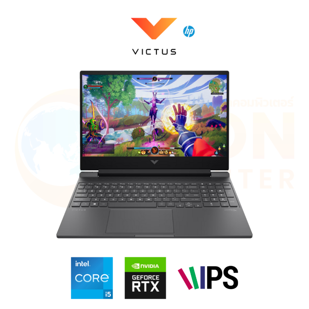 HP VICTUS 16-R1723TX NOTEBOOK (โน้ตบุ๊ค) INTEL CORE I5-14450HX / RTX 4050 / 16GB / 512GB / WIN 11 / 