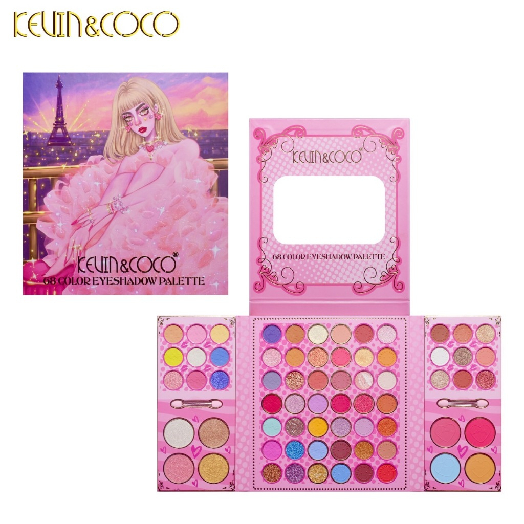สินค้ามีพร้อมส่ง พาเลตต์อายแชโดว์ KEVIN & COCO 68 COLOR EYESHADOW PALETTE