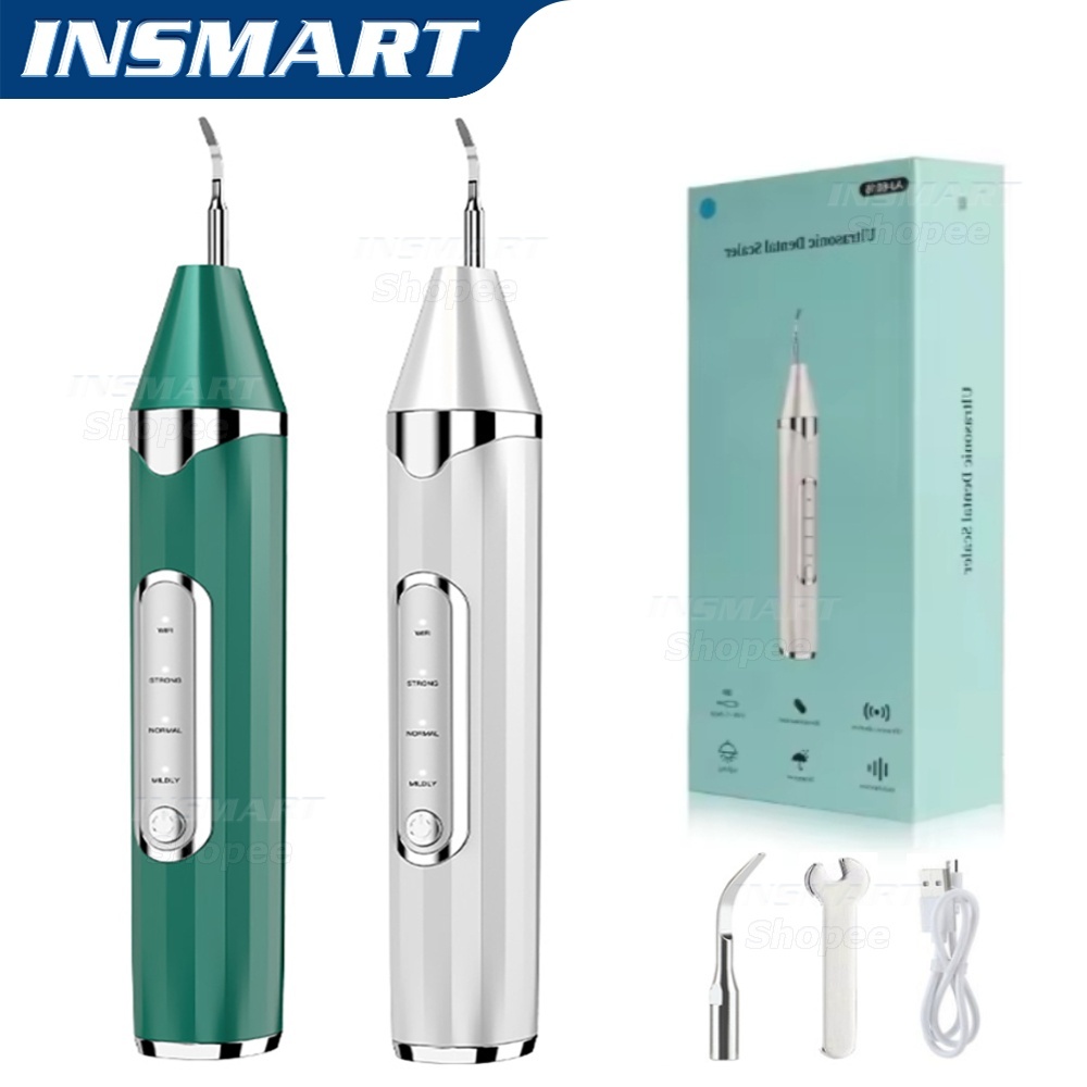 INSMART ที่ขูดหินปูน เครื่องทําความสะอาดฟัน ไฟฟ้าระบบอัลตราโซนิก ขจัดคราบบนพื้นผิวฟัน กันน้ํา
