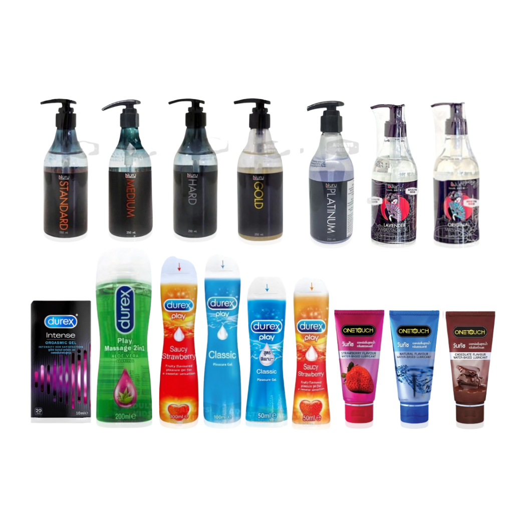 ลดเพิ่ม 30% 🔥 เจลหล่อลื่น 📌ยอดนิยม📌Durex Gel - Nuru Gel รวมเจลหล่อลื่นรวมทุกขนาดเลือกด้านใน