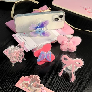 ที่วางโทรศัพท์มือถือ ลายการ์ตูนผีเสื้อ สำหรับติดโทรศัพท์ กาว ทนนาน ที่วางโทรศัพท์แบบกาว ที่ยึดโทรศัพท์แบบแม่เหล็ก