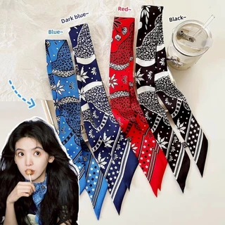 Vogue🌟พร้อมส่ง🌟 ผ้าพันคอ ผ้าเช็ดหน้า ลายโบฮีเมี่ยน สีสดใส (VO-45)