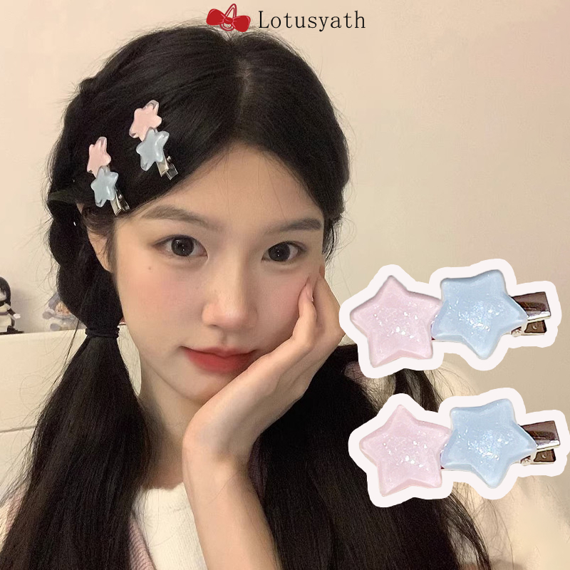 กิ๊บติดผมรูปดาวห้าแฉกสีลูกกวาดสุดน่ารัก กิ๊บติดผมสไตล์หวาน เครื่องประดับผมสุดสร้างสรรค์