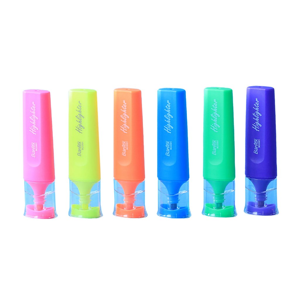 Bantex ปากกาเน้นข้อความ ปากกาไฮไลท์ หมึกสีสด ตัดเส้นชัด ใช้งานง่าย อุปกรณ์การเรียน Highlighter