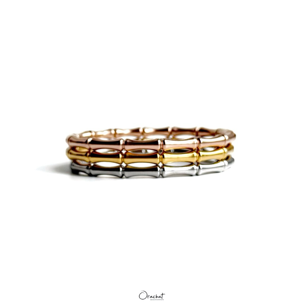 Orachat | Bambusa 14k Bangle. (กำไลตัวเรือนสแตนเลส)