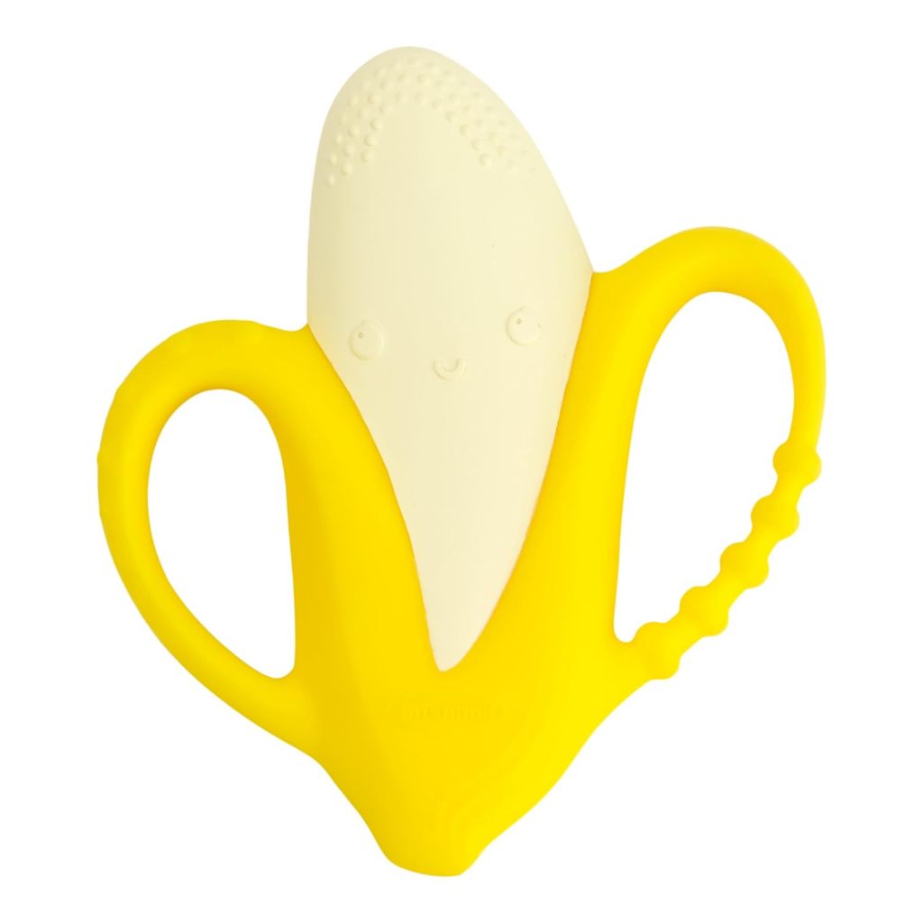 Infantino : Lil Nibbles Textured Silicone Teether Banana  - ยางกัดซิลิโคน กล้วย