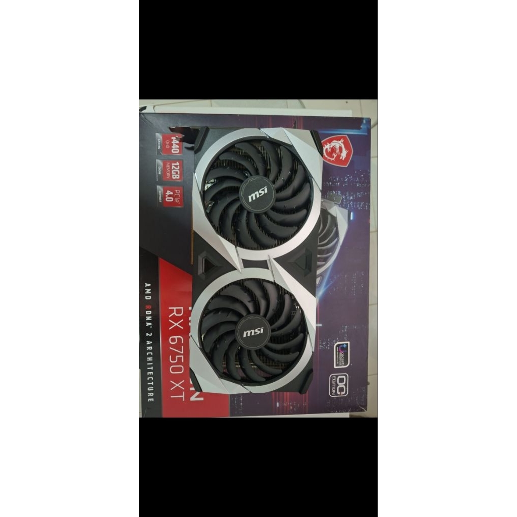 MSI Redeon rx 6750 xt Mech X2 12gb มือสอง