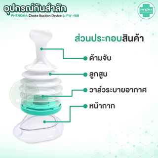 ใหม่! อุปกรณ์กันสำลัก PHENOMA อย.ไทย ใช้ได้จริง Choke Suction Device ครบชุด เด็กเล็ก ผู้ใหญ่ กู้ภัยช่วยอาหารติดคอ หลอดลม