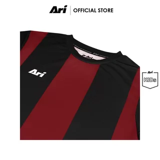 ARI KIDS ADEPT STRIPES TEAM JERSEY - RED/BLACK (AAP2924-05) เสื้อฟุตบอล เด็ก อาริ ADEPT STRIPES สีแดงดำ