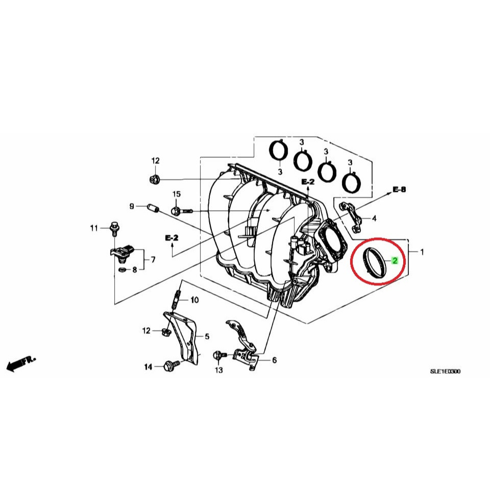 โอริง ท่อไอดี ปีกผีเสื้อ HONDA ACCORD G8 G9 CR-V Gen3 Gen4 Gen5 ODYSSEY RB3 เครื่อง K24Z K24W 2.4