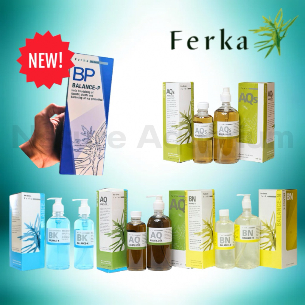 Ferka Fertilizer Balance-K Aquatilizer Aquashade Balance-N BK AQ AQs BN BPเฟอร์ก้า ปุ๋ย สำหรับตู้ไม้