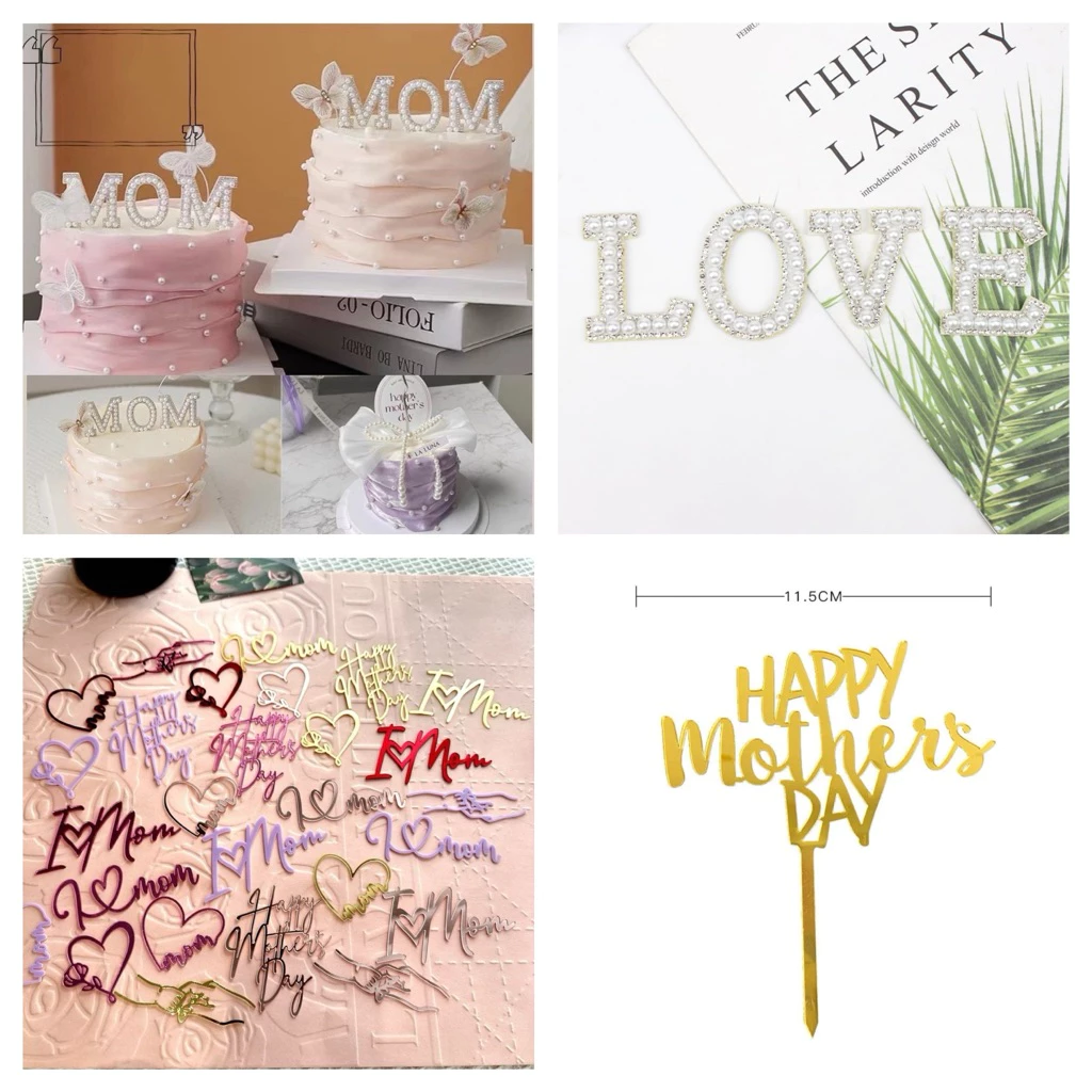 ป้ายปักเค้กวันแม่ ป้ายHappy mother Day