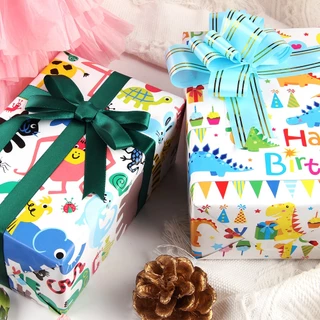 กระดาษห่อของขวัญลายการ์ตูนน่ารัก 50x70cm Cute Cartoon Gift Wrapping Paper