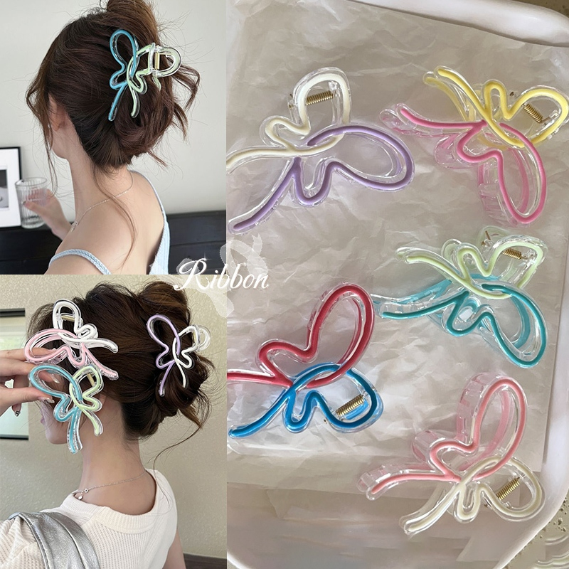 RibbonIsland💗กิ๊กติดผม กิ๊บหนีบผมใหญ่ สไตล์เกาหลี น่ารัก สีสันสดใส กิ้บโบว์ สไตล์ญี่ปุ่น โดปามีน คุณภาพสูง