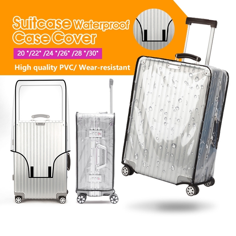 ผ้าคลุมกระเป๋าเดินทาง 20/24/28/30นิ้ว/ กันน้ำ PVC ไร้ขอบ กันรอย หนาพิเศษ