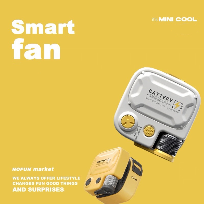 𝙁𝙐𝙏𝙐𝙍𝙀 𝙉𝙀𝘾𝙆 𝙁𝘼𝙉 พัดลมคล้องคอไซไฟ ดีไซน์เท่ แบต1600mAh ลมแรง3ระดับ ชาร์จType-C ใส่แล้วคูลสุดในแก๊ง