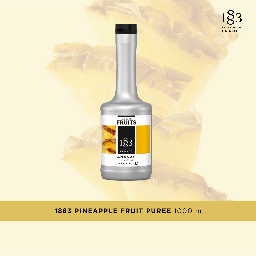 1883 Puree เพียวเร่ สัปปะรด น้ำผลไม้ผสมเนื้อ 55% (1000มล.) (1883 PINEAPPLE FRUITS PUREE 1000 ml.)