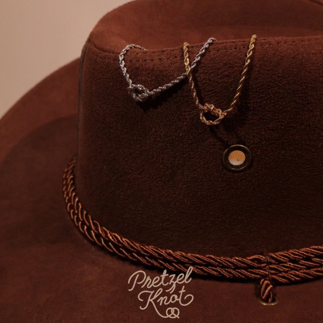 mihn. - สร้อย Pretzel Necklace สีเงินและทอง ไม่ลอก