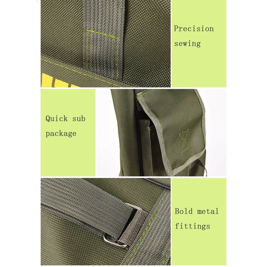 กระเป๋าใส่เบ็ดตกปลา 150ซม ความจุขนาดใหญ่ กันน้ำ แข็งแรง ทนทาน ใช้งานง่ายสะดวก ถุงใส่คัน กระเป๋าใส่อุปกรณ์ตกปลา 3ชั้น - รูปที่ 3