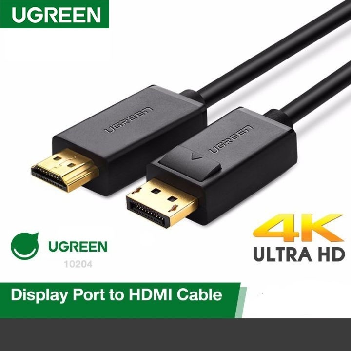 UGREEN DP101 UGREEN DisplayPort male to HDMI male Cable 1.5เมตร  5เมตร
