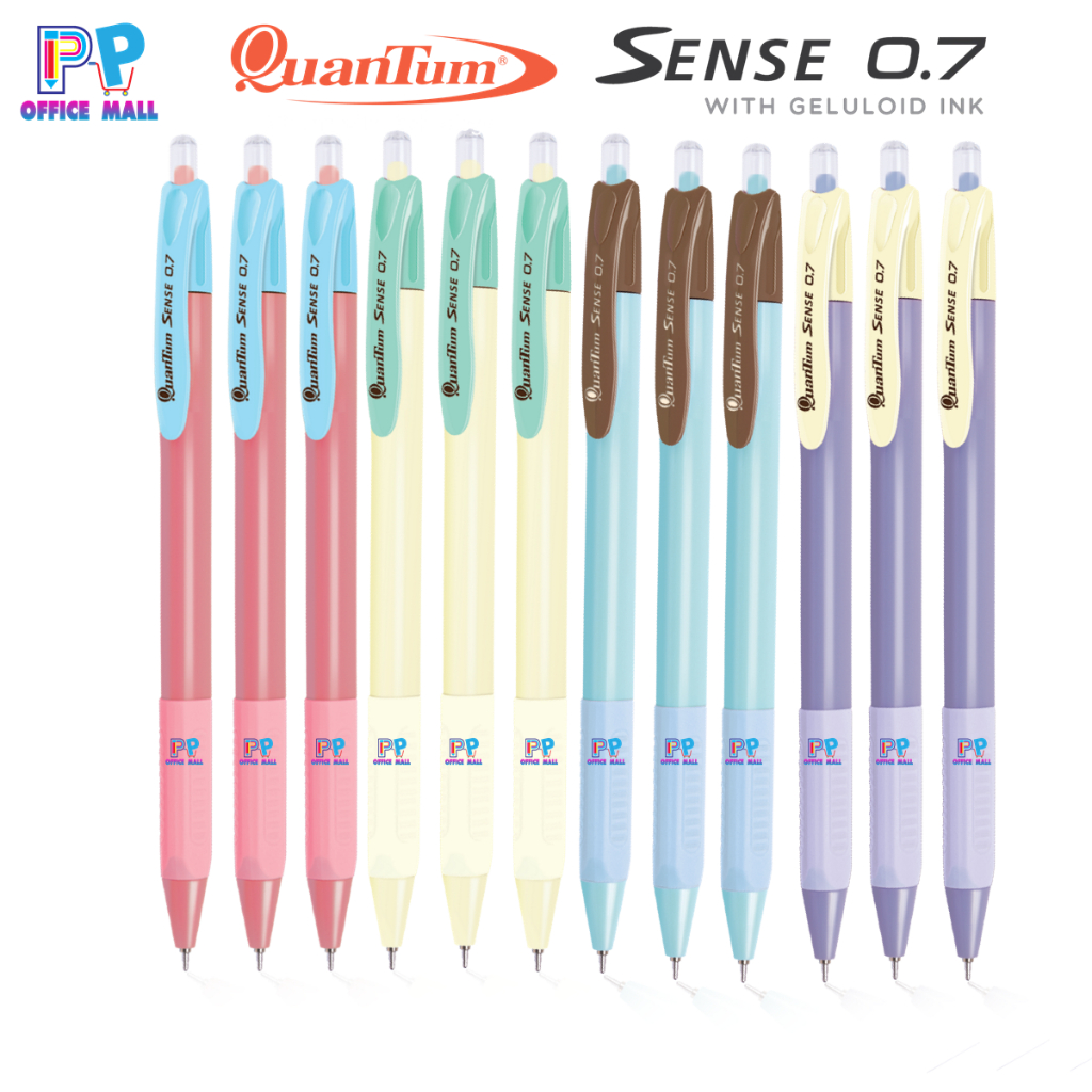 ปากกาลูกลื่น Qauntum Sense เซนส์ หมึกน้ำเงิน0.7 จำนวน 12 ด้าม/แพค