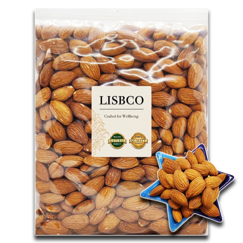 อัลมอนด์ 250 กรัม อบ / ดิบ Almond 250 g Roasted / Raw Large Pellets Grade AA+ เม