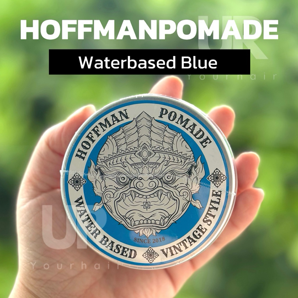 (พร้อมส่ง/ของแท้มีเลขจดแจ้ง) Hoffman Pomade : Water based Blue Color สีฟ้า 100g โพเมดสูตรน้ำ กลิ่น Chana Blue M