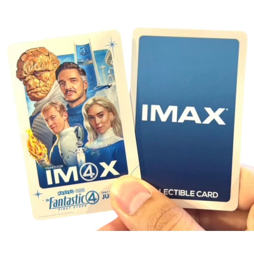บัตรแข็ง IMAX Collectible Card Fantastic 4 First Steps แฟนตาสติคโฟร์ แท้จาก Major Cineplex IMAX Card Fantastic Four 2025