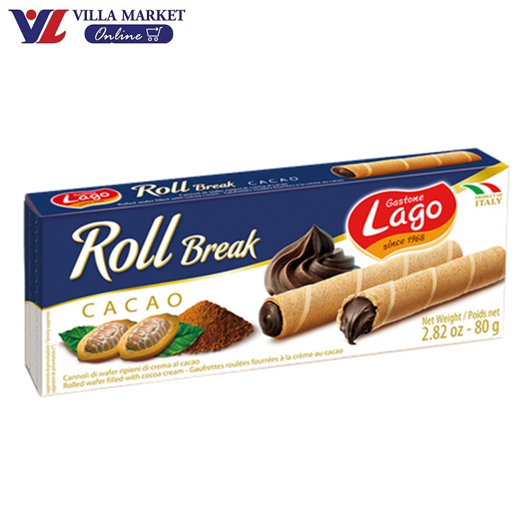 Logo Roll Break Cacao สอดไส้ด้วยครีมโกโก้ 80g