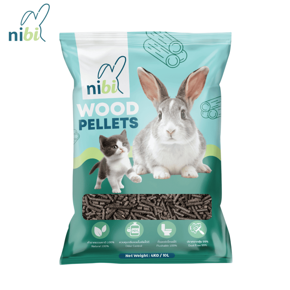 ขี้เลื่อยไม้สน ไม้สนชาโคล ไม้สนชาเขียวมัทฉะ นิบิ 10ลิตร NIBI Wood Pellet 10 L