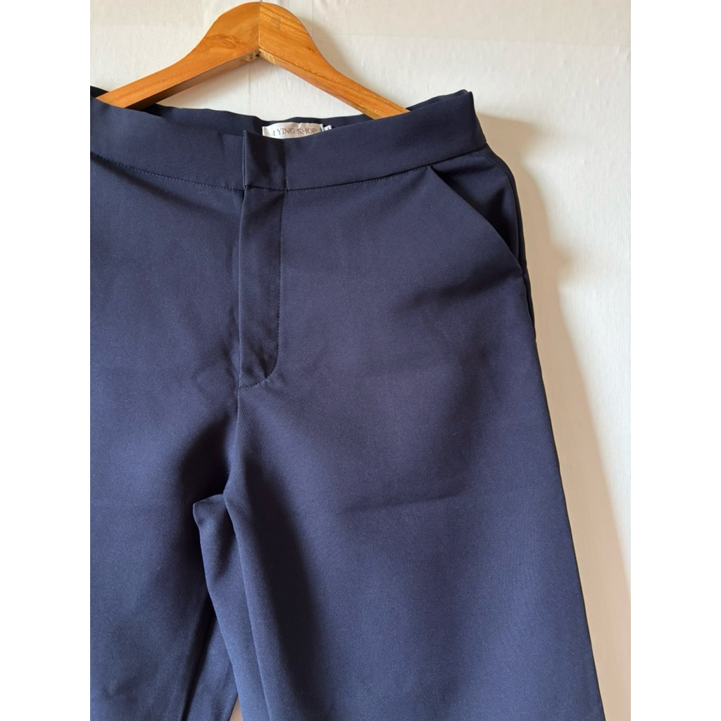 กางเกงขากระบอกกลาง สีกรม 4 Ying Shop งานป้าย✅ สภาพใหม่มาก ไร้ตำหนิ กางเกงทำงานผู้หญิง XL