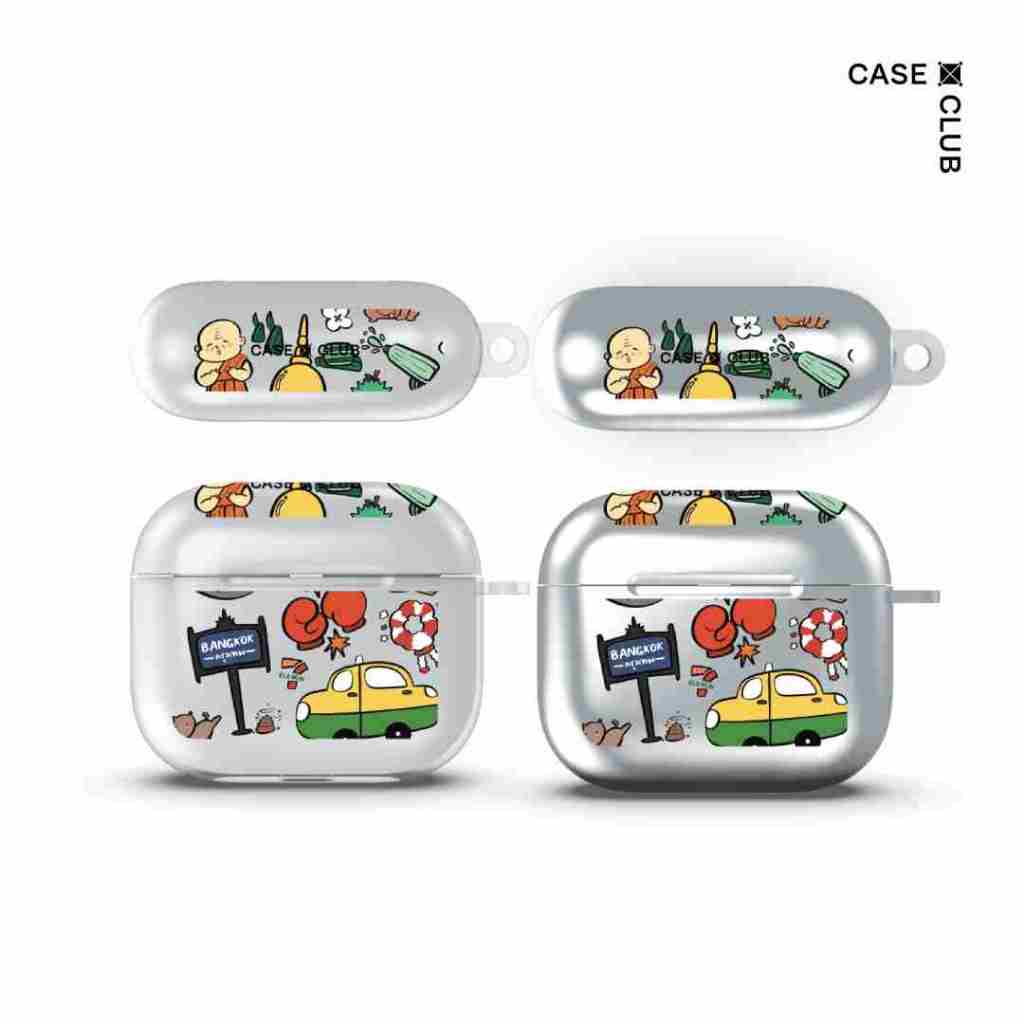 CaseClub Airpods Case เคสแอร์พอต ลาย Thailand Sticker รวมสติกเกอร์ Amazing Thailand
