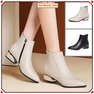 การจัดส่งจากประเทศไทยรองเท้าบูทข้อเท้าหนังนุ่มสไตล์อังกฤษ ผู…