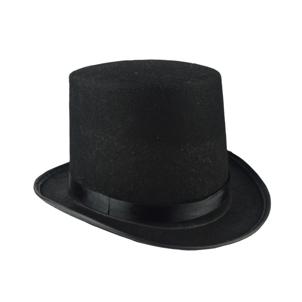 หมวกนักมายากล หมวกบรอดเวย์ แฟนซี สีดำ คอสเพลย์ งานปาร์ตี้ฮาโลวีน Black Magician Hat / Top Hat / Fancy Hat / Halloween - รูปที่ 2