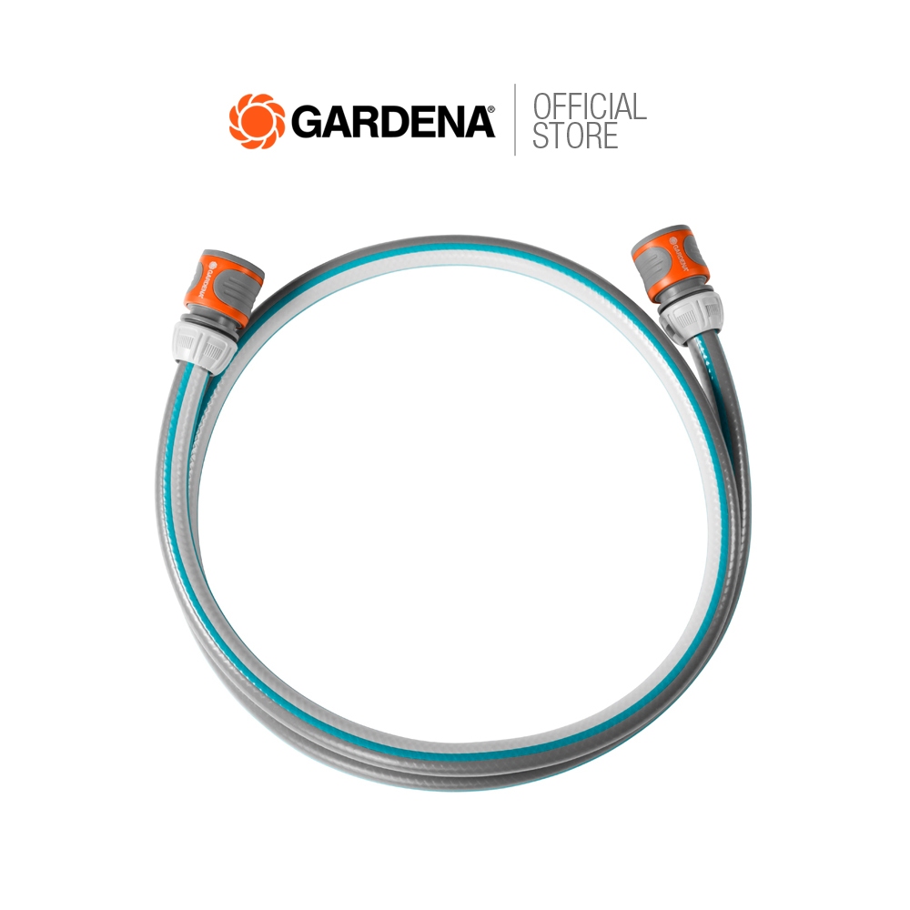 GARDENA ชุดสายยางพร้อมข้อต่อ ยาว 1.5 เมตร - สำหรับต่อจากก๊อกเข้าที่เก็บสายยาง (18011-20)