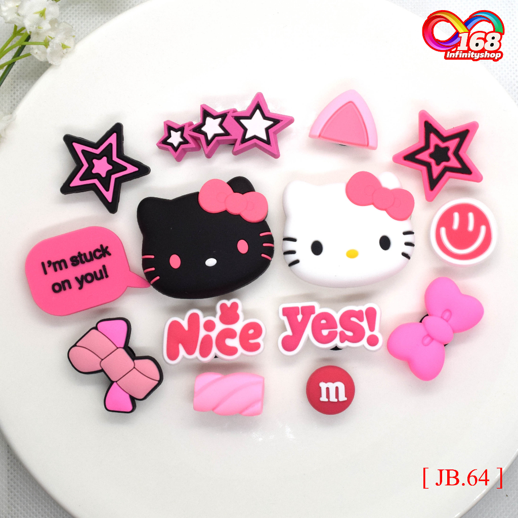 14 ชิ้น เช๊ตการ์ตูน 🇹🇭ร้านไทย#่jibbitz#จิบบิท#ติดรองเท้า#กระเป๋า#DIY พีวีซี น่ารัก อุปกรณ์เสริม[ JB.64 ]