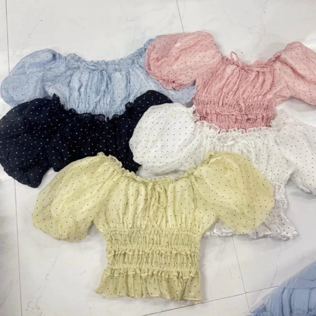 เสื้อแขนบอลลูน(อก32-44)ลายจุด Ballon