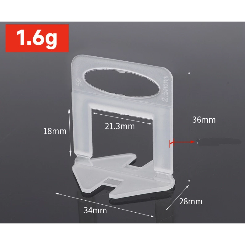 คลิปปรับระดับหินอ่อน แกรนิต ปูกระเบื้อง 100 ชิ้น/ถุง ความหนา 3mm-23mm thumbnail 4