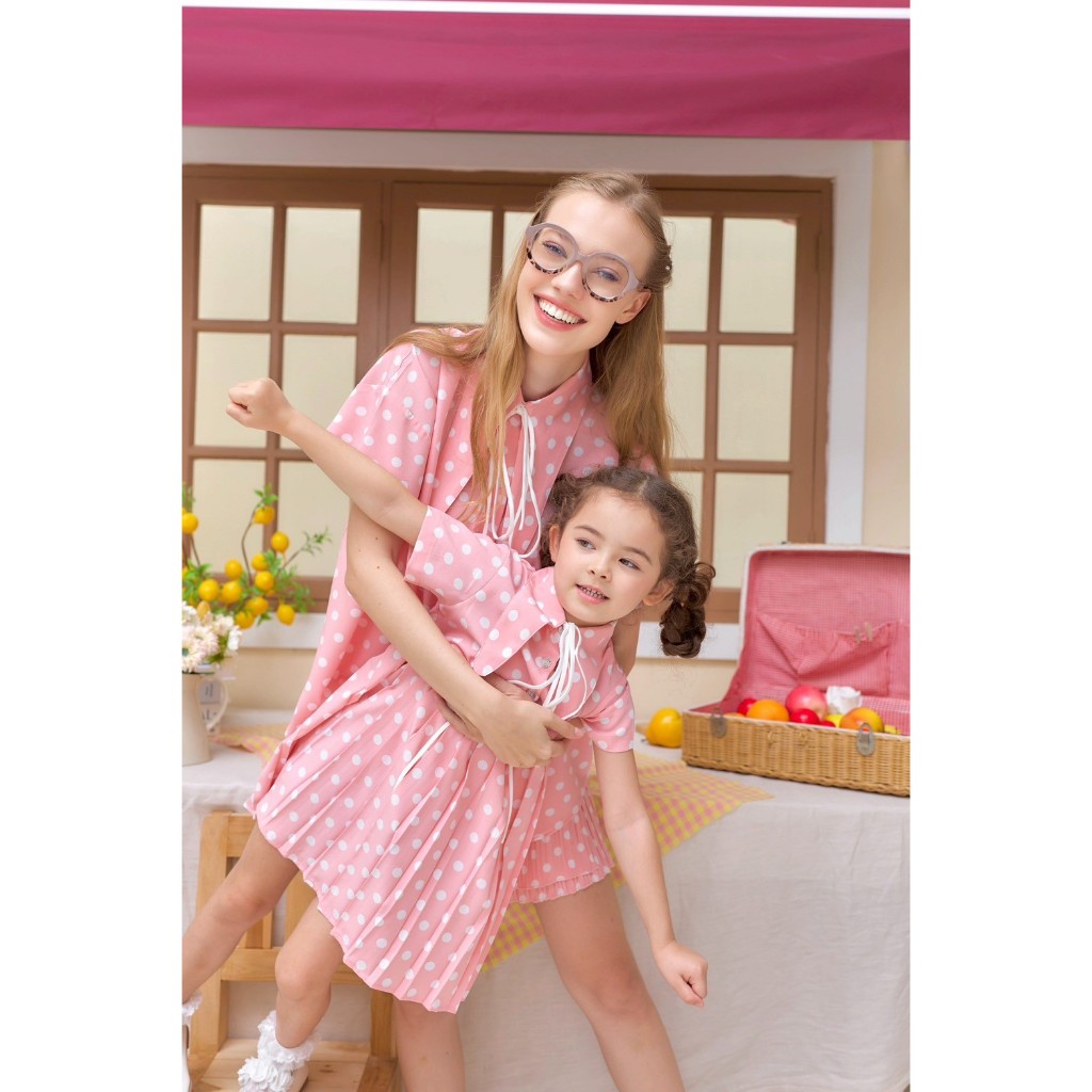 VACAY INDEED | Mini Mina Dress ลาย Pink Polka Dot  🎀  /พร้อมส่ง* - รูปที่ 2