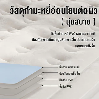 เตียงเป่าลม ที่นอนเป่าลมอัตโนมัติ ที่นอนเป่าลม PVC 5ฟุต 3ฟุต หนา40/25cm มีปั๊มลมในตัว(มีแบตในตัว)
