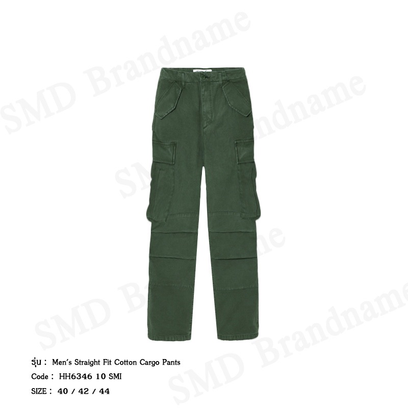 Lacoste กางเกงยีนส์ รุ่น Men's Straight Fit Cotton Cargo Pants Code: HH6346 10 SMI