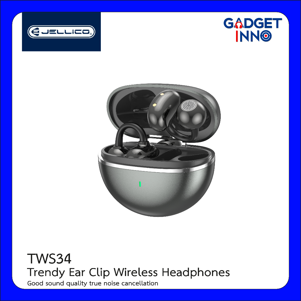 JELLiCO TWS34 หูฟังบลูทูธ EAR CLIP BLUETOOTH5.4 EAR CLIP ดีไซน์ใหม่ ทันสมัย เสียงดัง เบสหนัก ใส่สบาย