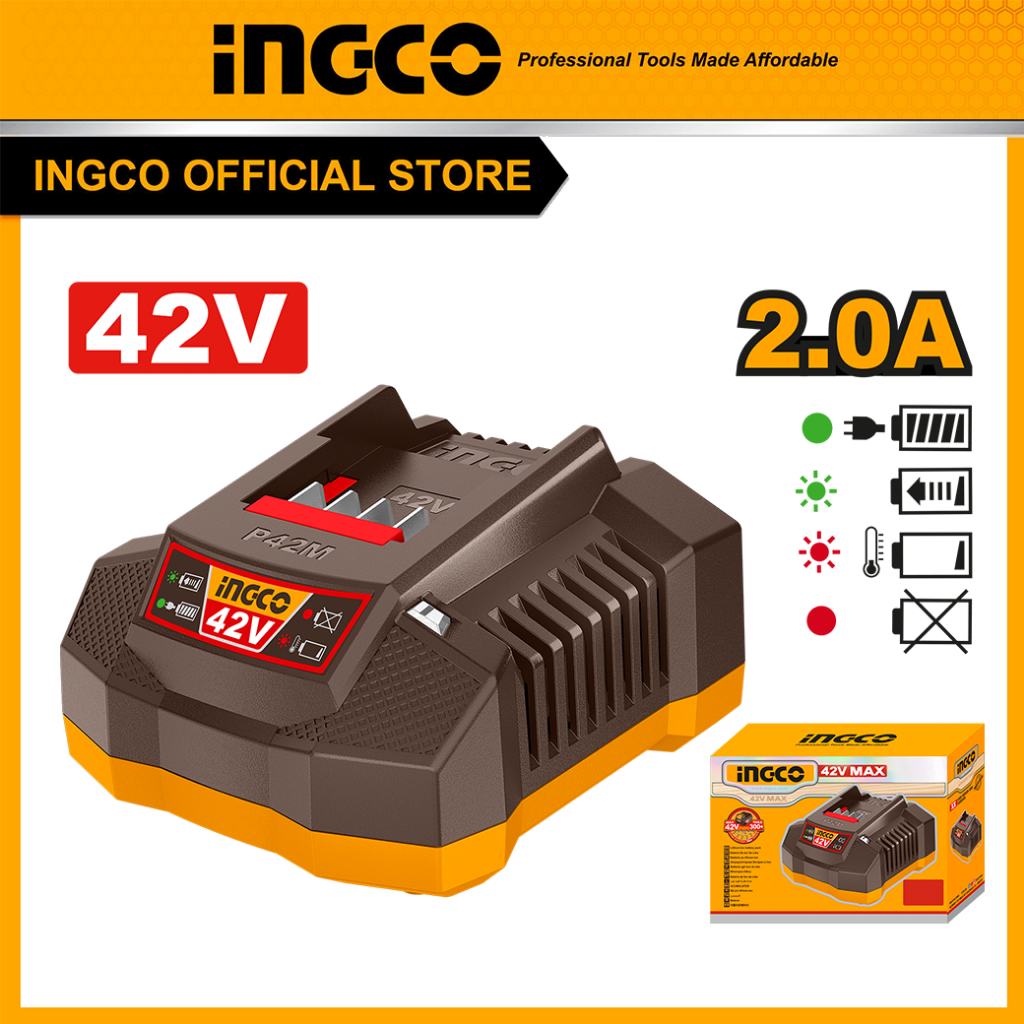 INGCO แท่นชาร์จแบตเตอรี่ P42M 42V - FCLI42021