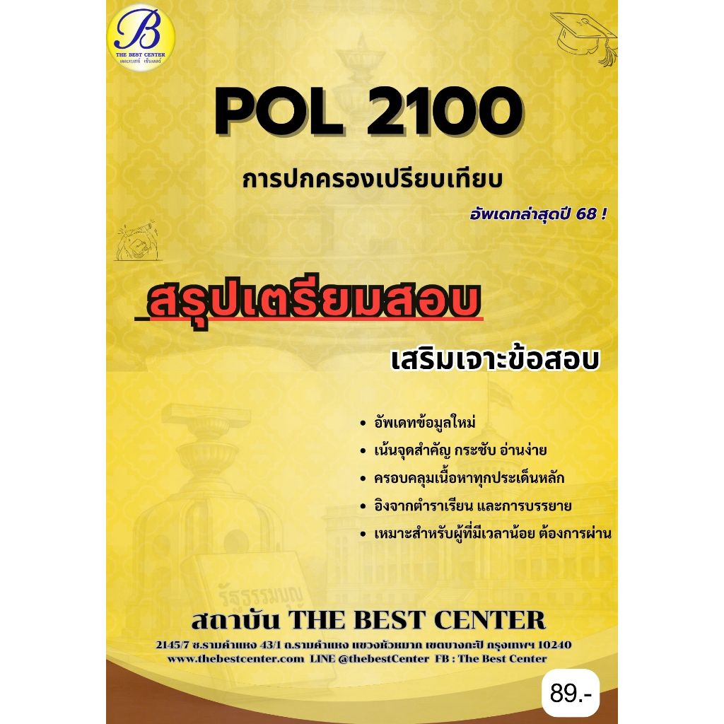 สรุปเตรียมสอบ POL2100 การปกครองเปรียบเทียบ ** อัพเดทล่าสุดปี 68 **