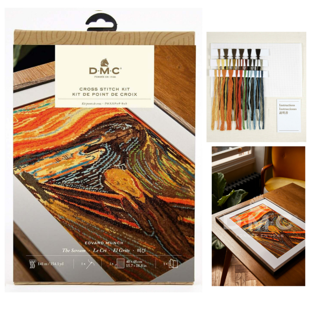 DMC ชุดปักครอสติส The Scream โดย Edvard Munch – (BK1991)