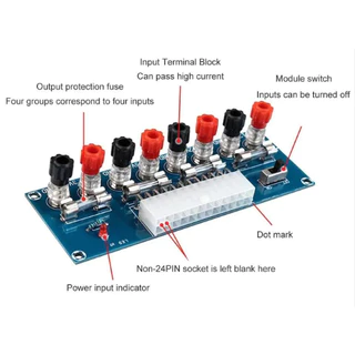บอร์ดโมดูลพาวเวอร์ซัพพลาย แผงวงจรแยกไฟ 3V,5V,12V,-12V จาก power supply 24 pin